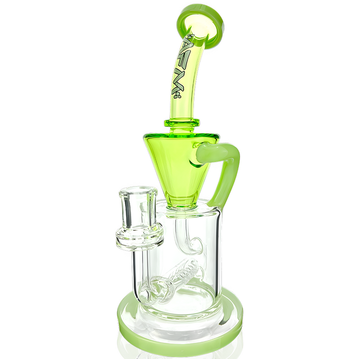 10.5" AFM Glass Drain Recycler Double Color Inline Dab Rig | AFM Smoke