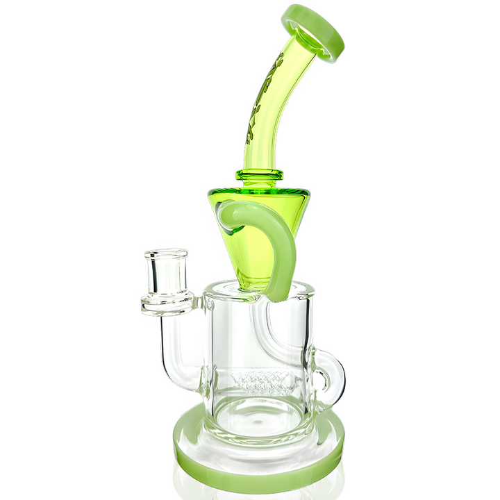 10.5" AFM Glass Drain Recycler Double Color Inline Dab Rig | AFM Smoke