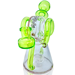 8" Double Ram Glass Recycler Dab Rig