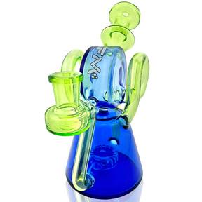 8" AFM Double Ram Glass Recycler Dab Rig