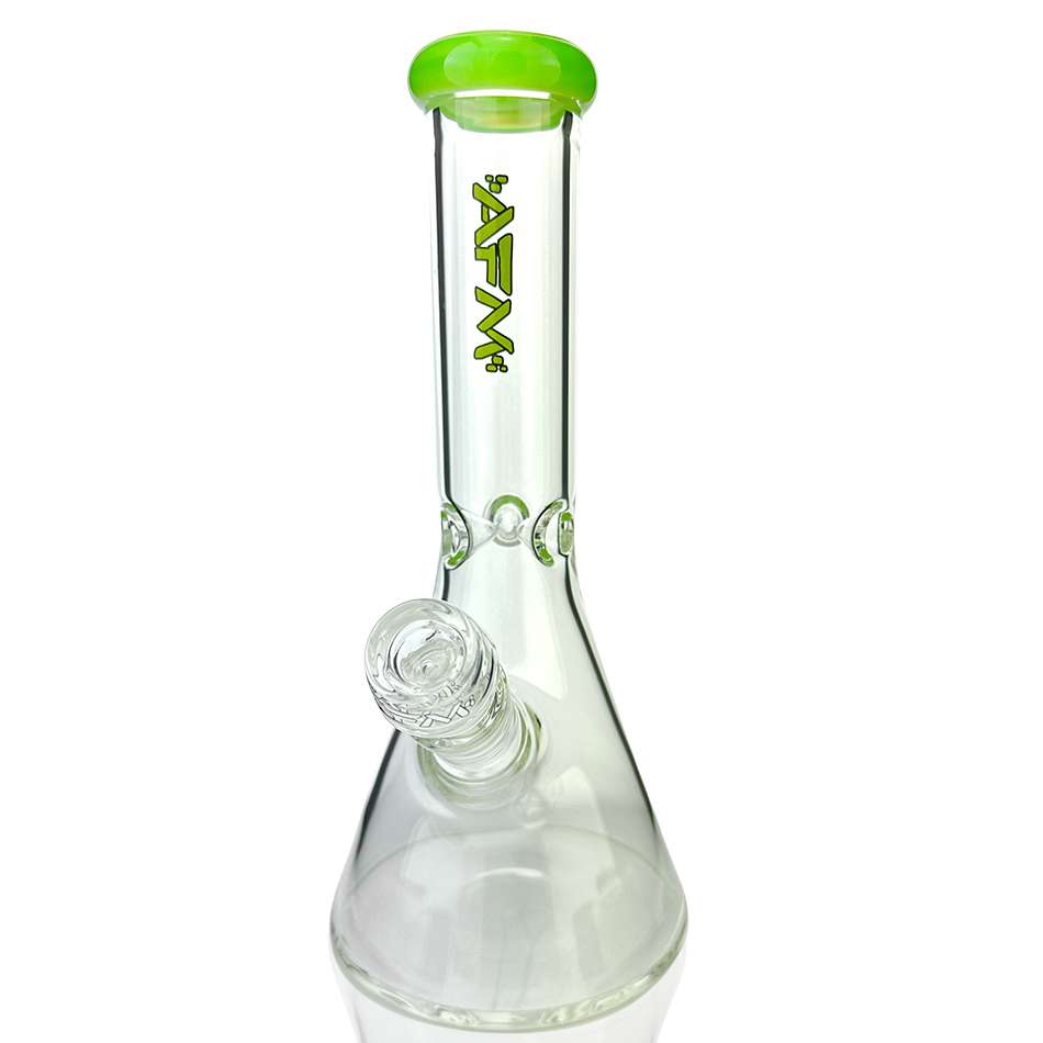 10" AFM Glass Classic Colored Lip Beaker Bong