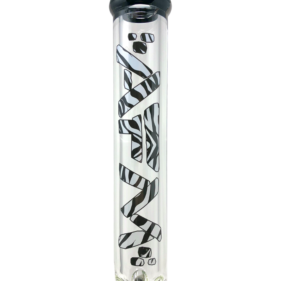 18" AFM Zebra 9mm Glass Beaker Bong