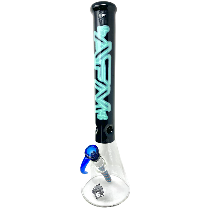 18" AFM Neon Lights Sleeve Glass Beaker Bong