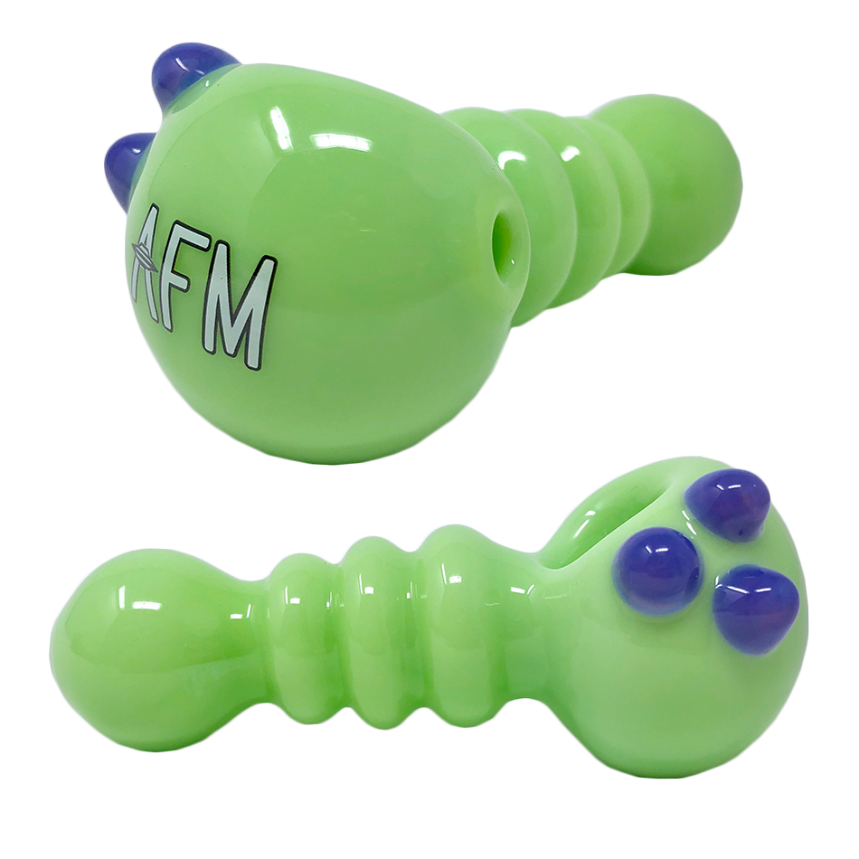4" AFM Three Point Colored Borosilicate Glass Hand Pipe | AFM Smoke