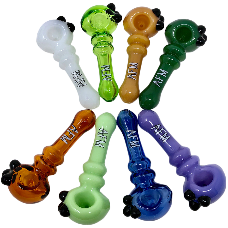 4.5" AFM Double Halo Colored Borosilicate Glass Hand Pipe | AFM Smoke