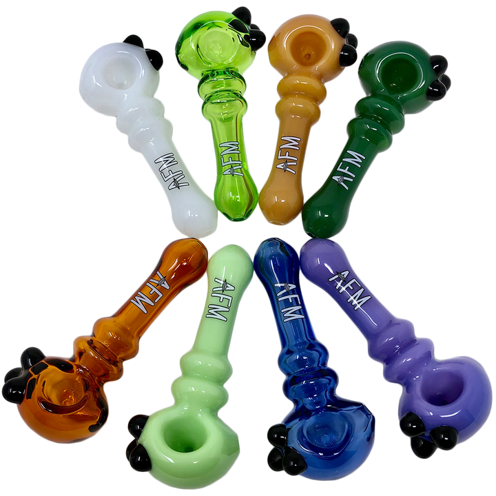 4.5" AFM Double Halo Colored Borosilicate Glass Hand Pipe | AFM Smoke