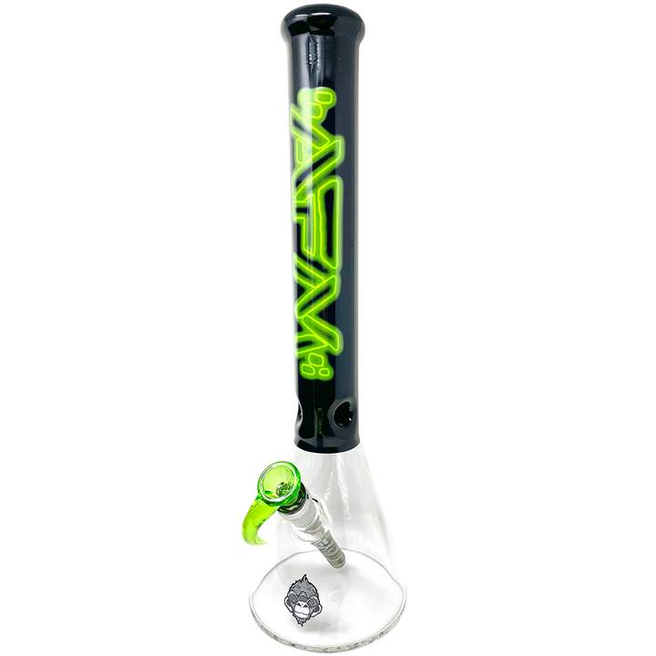 18" AFM Neon Lights Sleeve Glass Beaker Bong