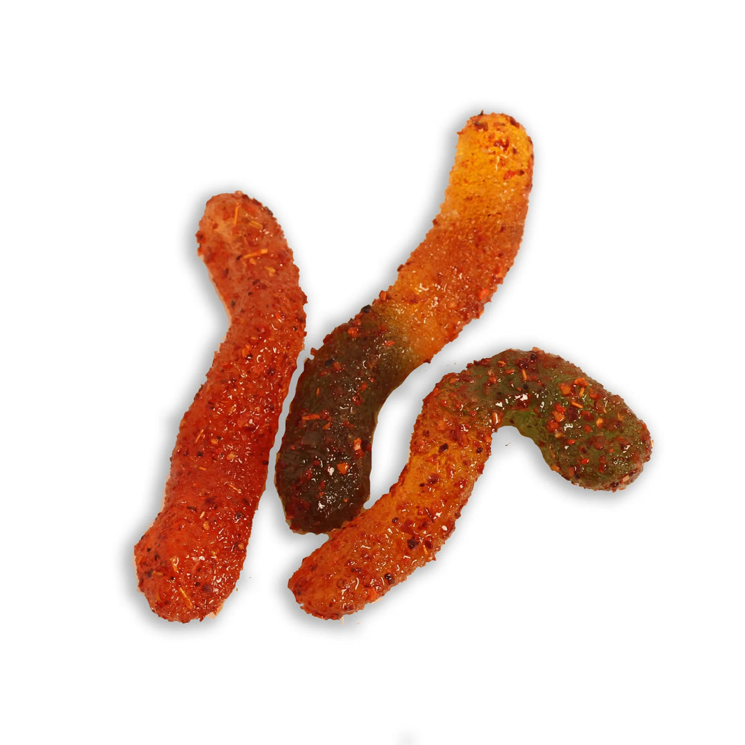 Chilli Bomba Spicy Gummy Worms Chamoy Candy - 8oz | AFM Smoke