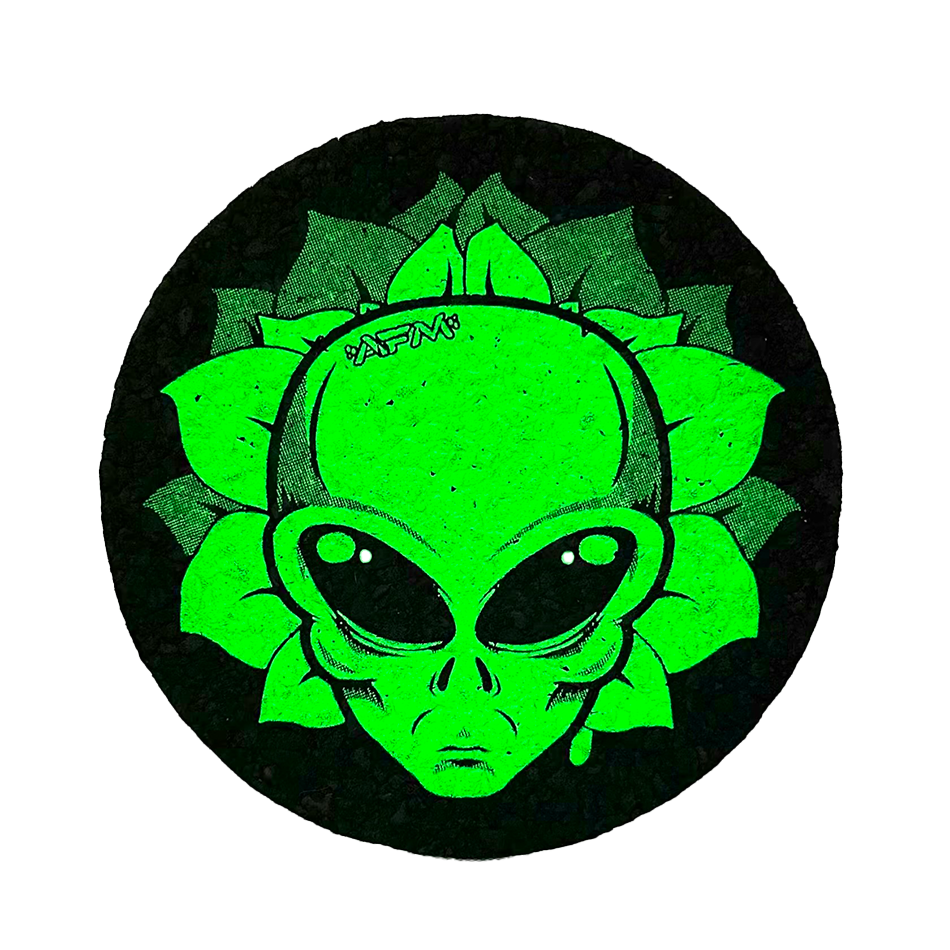 5" AFM Alien Head Circle Mood Mat | AFM Smoke