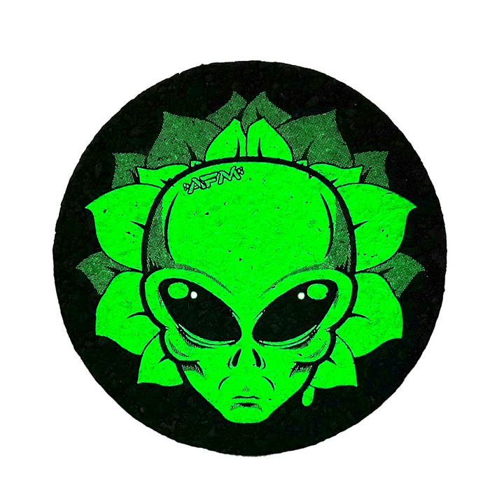 5" AFM Alien Head Circle Mood Mat | AFM Smoke