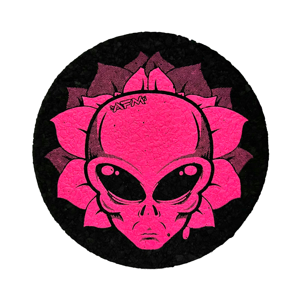 5" AFM Alien Head Circle Mood Mat | AFM Smoke