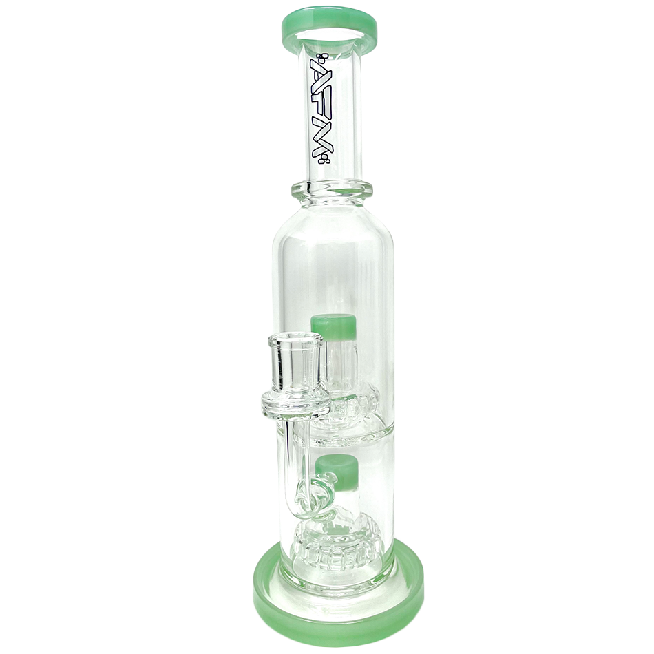 12" AFM Glass Commander Double UFO Perc Glass Rig | AFM Smoke