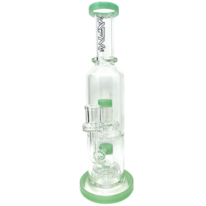 12" AFM Glass Commander Double UFO Perc Glass Rig | AFM Smoke