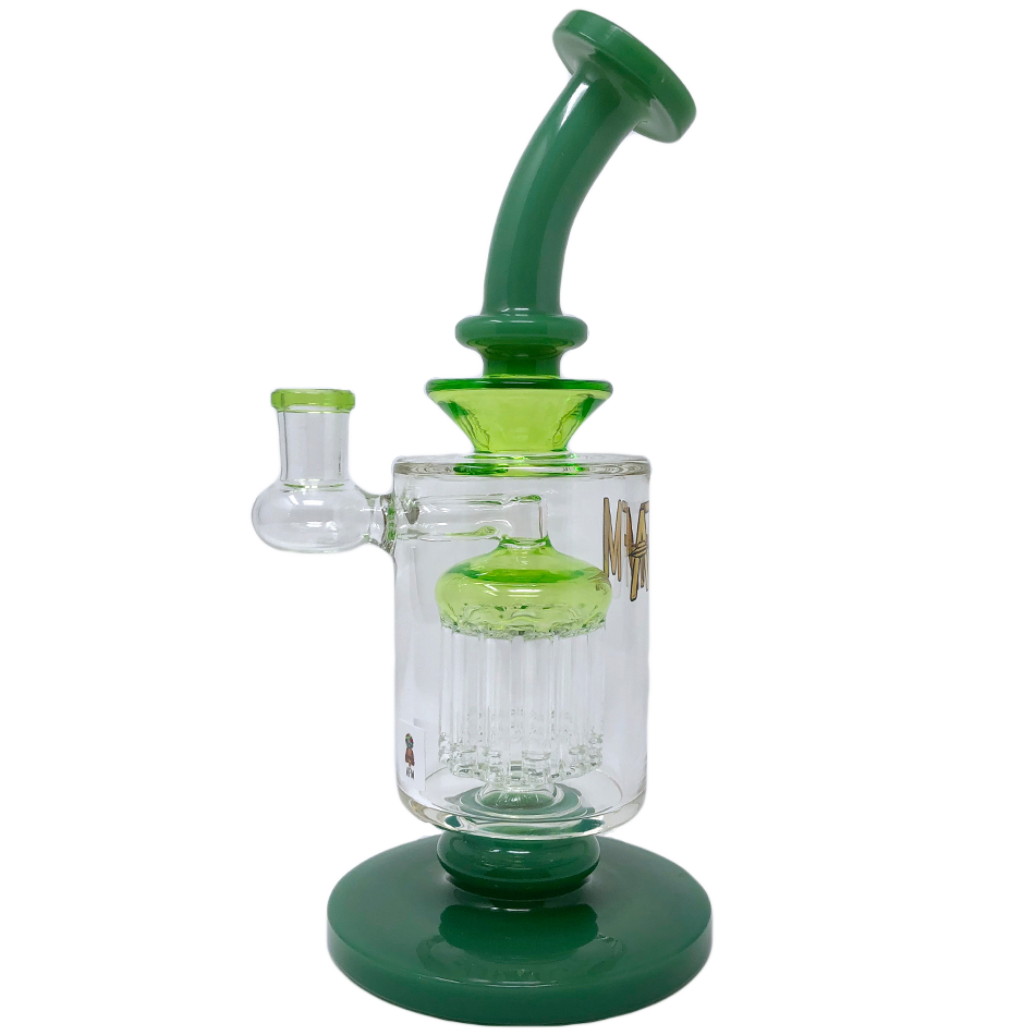 9" AFM Flex Double Color Arm Glass Dab Rig | AFM Smoke