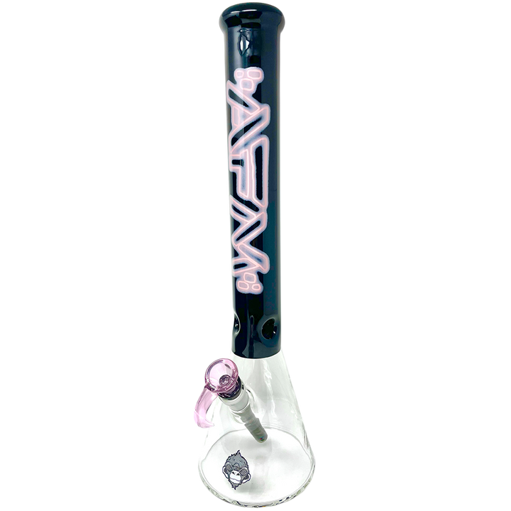 18" AFM Neon Lights Sleeve Glass Beaker Bong