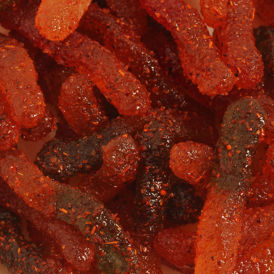 Chilli Bomba Spicy Gummy Worms Chamoy Candy - 8oz | AFM Smoke