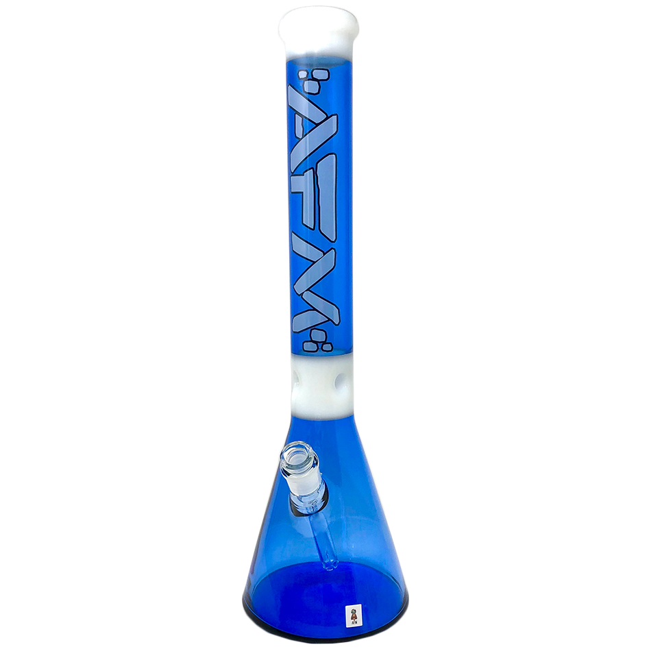 18" AFM Pulsar Color Glass Beaker Bong - Ink Blue