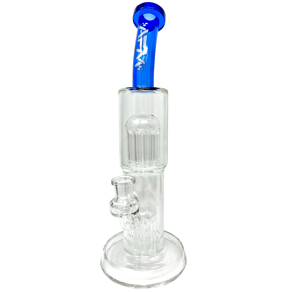 12" AFM Glass Double Cosmos Clear Glass Dab Rig | AFM Smoke
