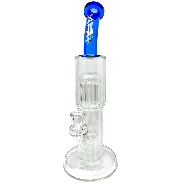 12" AFM Glass Double Cosmos Clear Glass Dab Rig | AFM Smoke