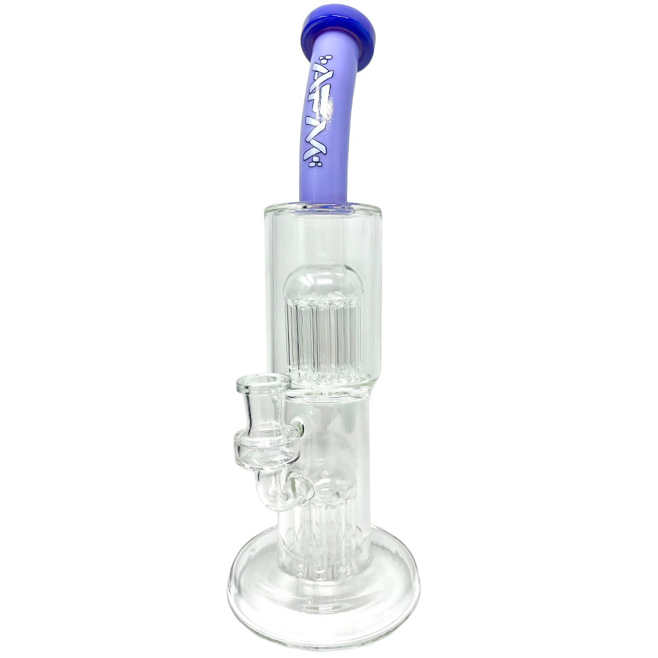 12" AFM Glass Double Cosmos Clear Glass Dab Rig | AFM Smoke