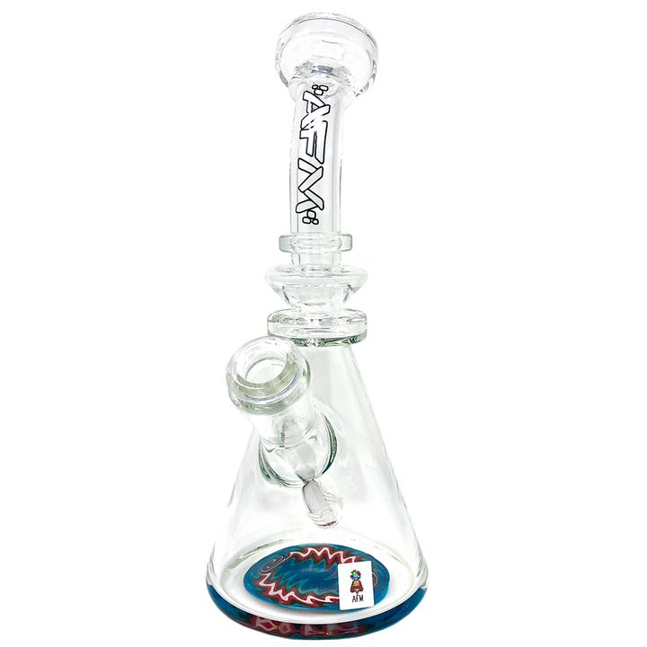 9" AFM Rastafari Clear Glass Beaker Bong