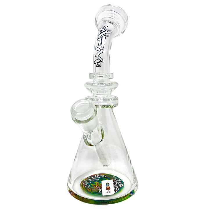 9" AFM Rastafari Clear Glass Beaker Bong