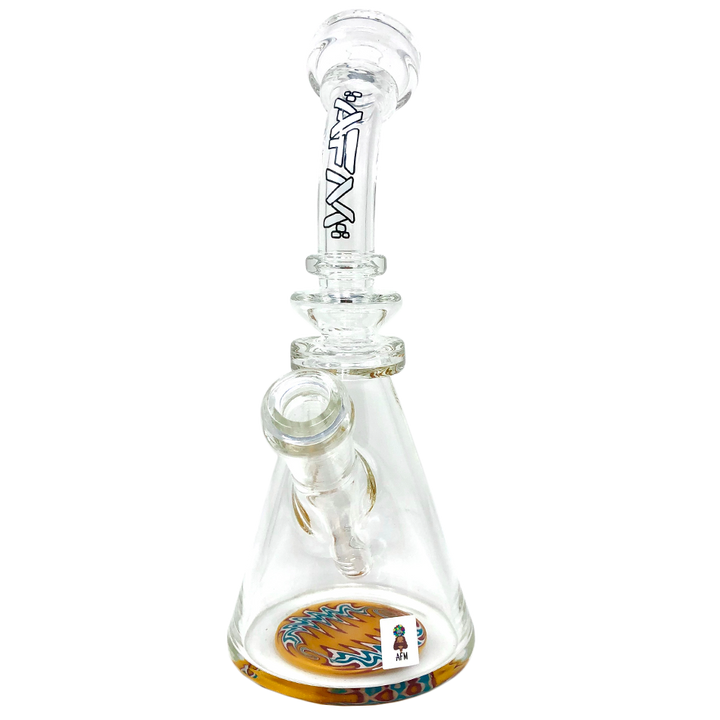 9" AFM Rastafari Clear Glass Beaker Bong