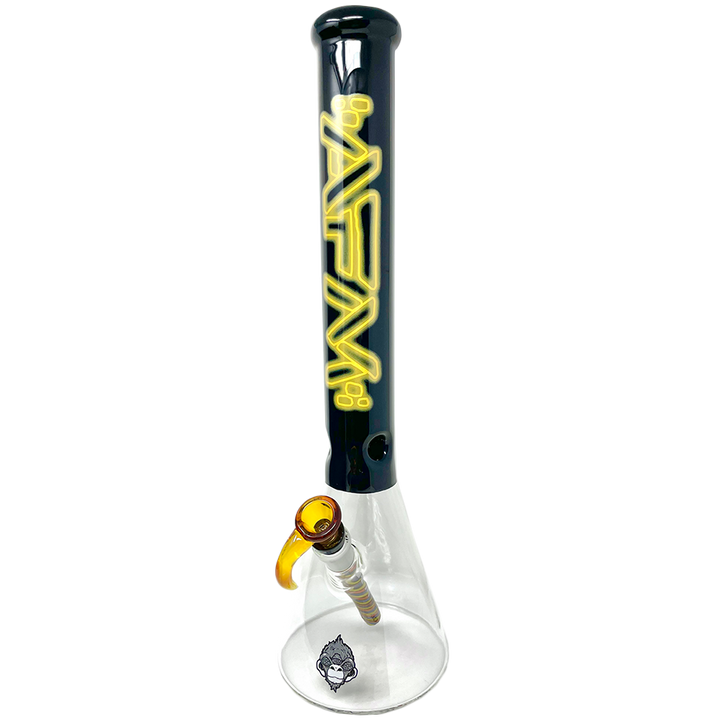 18" AFM Neon Lights Sleeve Glass Beaker Bong